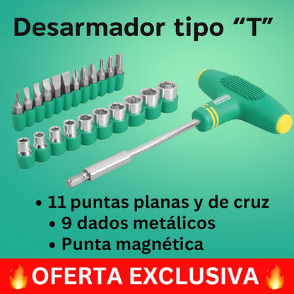 Desarmador Tipo T multifuncional