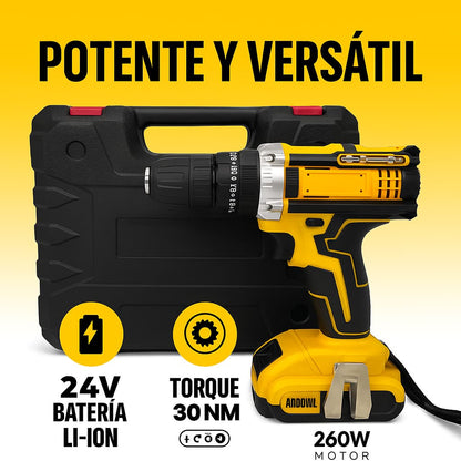Taladro Inalámbrico con Doble Batería.