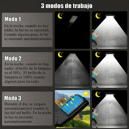 Lámpara Solar Pro – Seguridad y Luz hasta 13 Horas