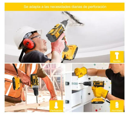 Taladro Inalámbrico con Doble Batería.